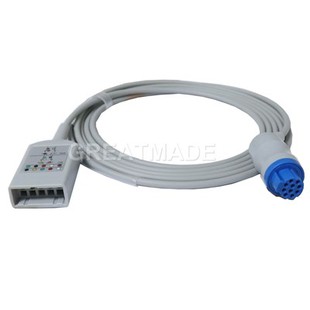 كابل جذع ECG ذو 5 رصاصات لـ GE Datex Ohmeda S5