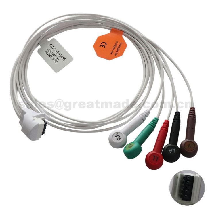 استخدم مع سلك الرصاص Mortara H3 Holter 5-lead