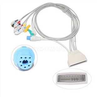 ECG 5- يؤدي كابل Grabber للقياس عن بعد بالإضافة إلى Spo2 لجهاز HP MX40